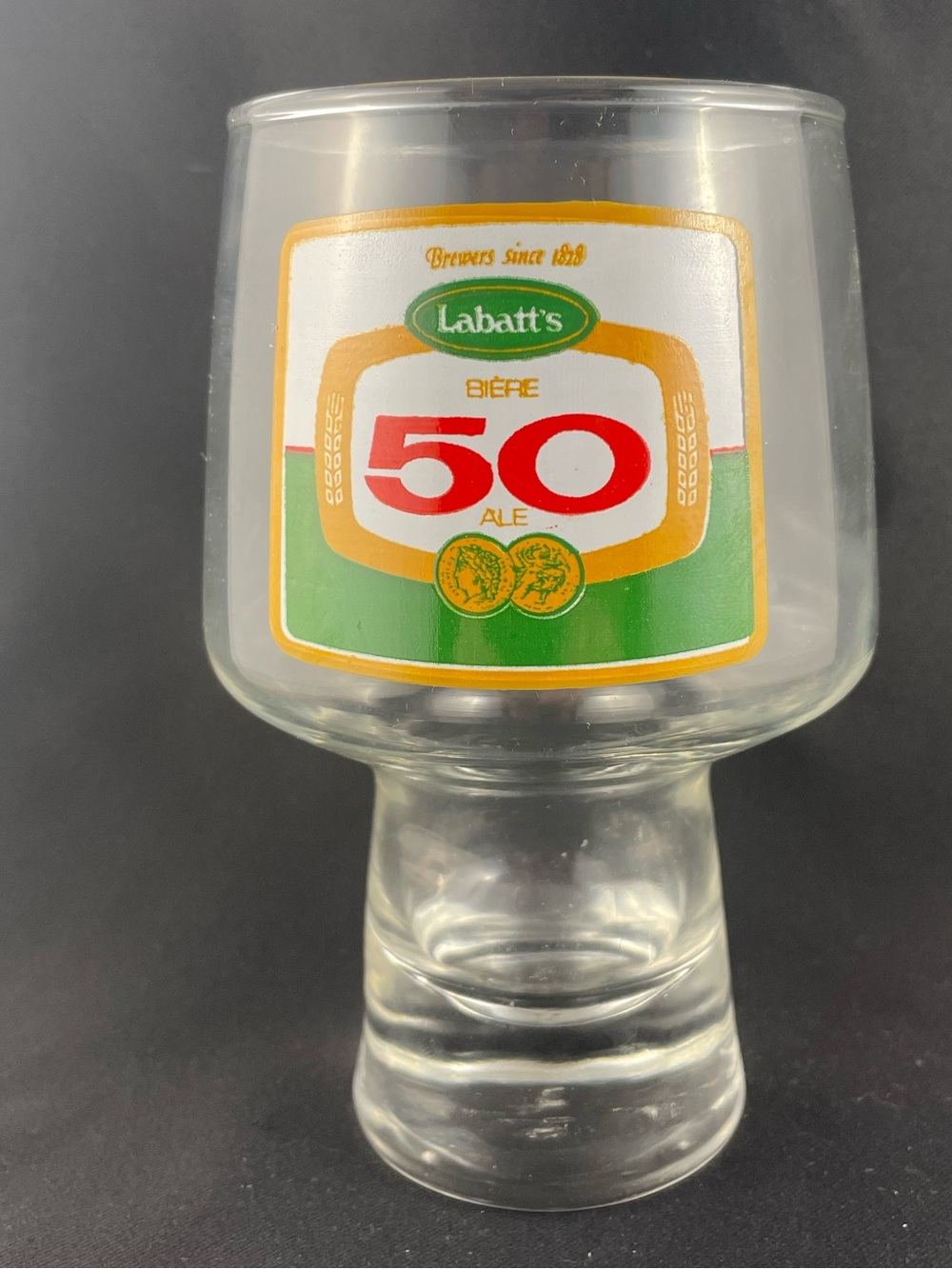 Vintage Labatt’s 50 Ale Beer Promotional Glass